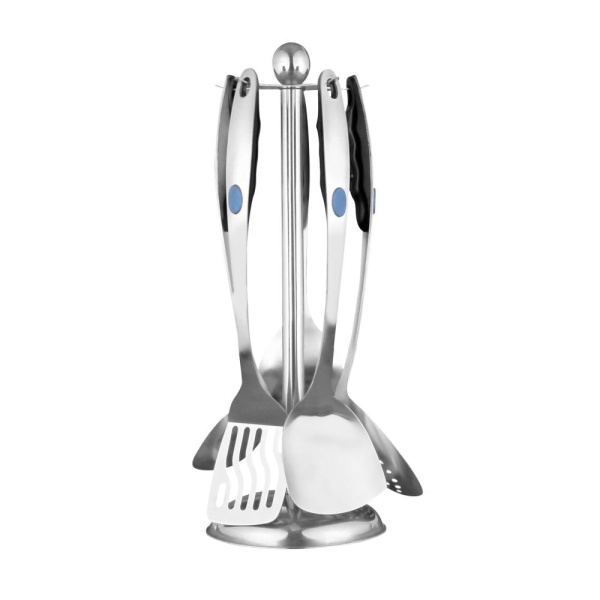 Набор кухонных принадлежностей 6 предметов+подставка