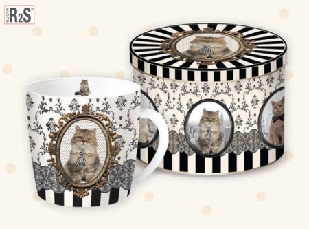 Кружка 350мл. Barocco Cats в жестяной банке