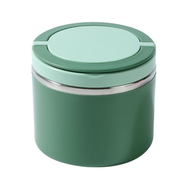 Ланч бокс пластиковый для супа 0,6л 11 см зеленый