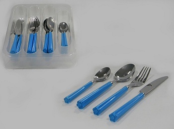Столовые приборы 24 предмета 6 персон Flore Blue