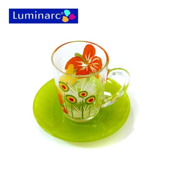 Набор чашек 220мл 6шт Flowers green