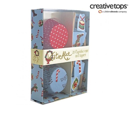 Корзинка для кекса 24 предмета Yuletide Sleight Ride