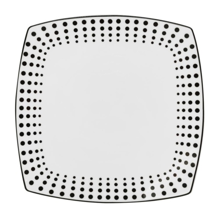 Тарелка квадратная 21см. Cheers Dots
