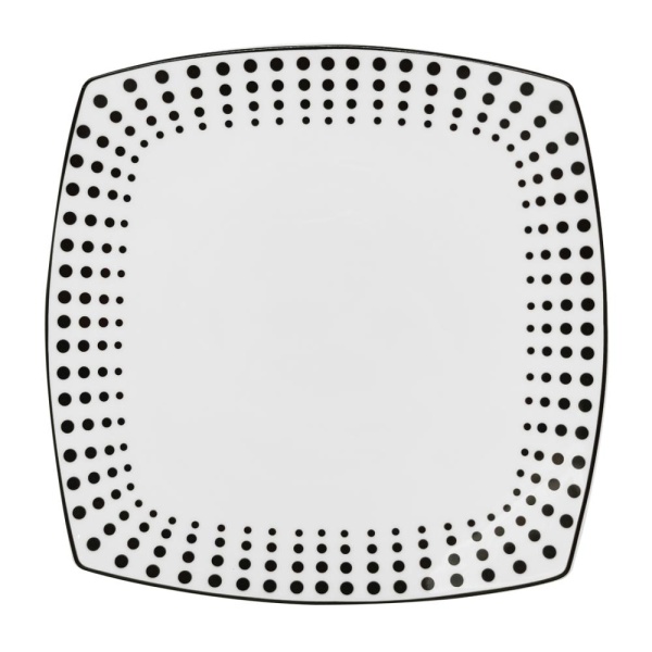 Тарелка квадратная 21см. Cheers Dots