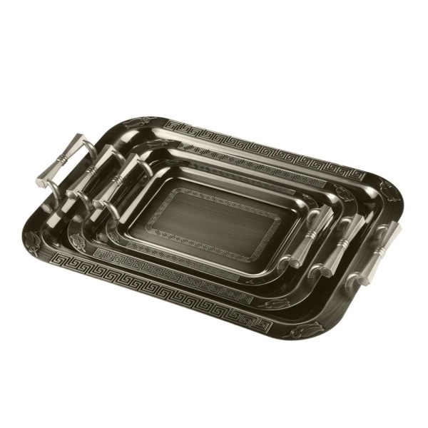 Поднос 46*33*1,7см. бронза пласт ручки Рим