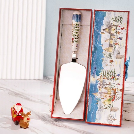 Лопатка для торта Новогодняя деревня