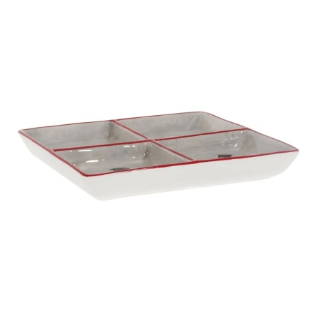 Менаж квадратный 19,7*2,8 см Снеговики с елкой