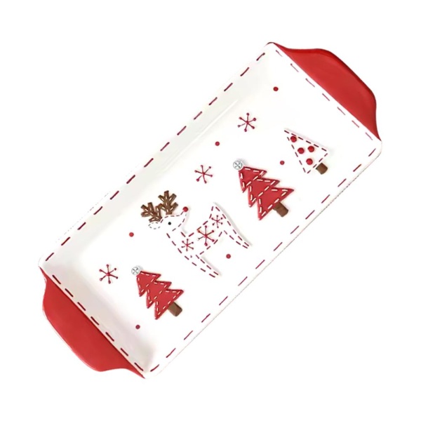 Блюдо 35*14,6*3,4см Снежинка