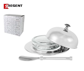 Масленка 14*14*7см. с ножом  Британи