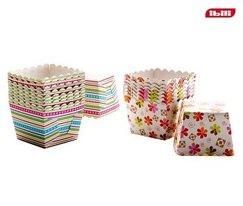 Корзинка для кекса 20шт 6*4.8см. Квадратная