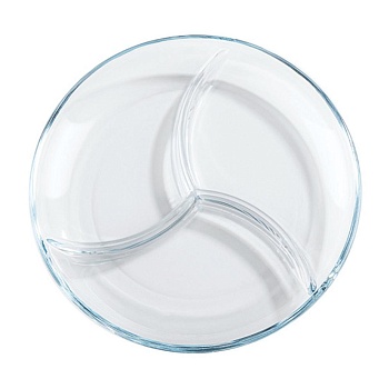 Менаж стеклянный 25,2 см.3 отделения