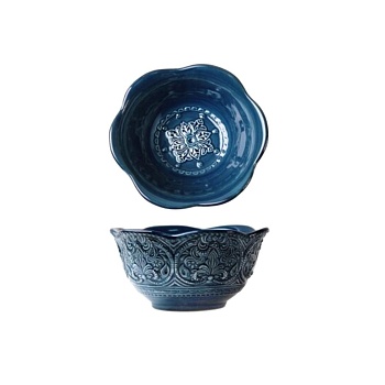 Салатник 16см. синий Барокко