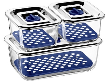 Набор контейнеров 3 предмета с крышкой Top Serve Набор контейнеров 3 предмета с крышкой Top Serve