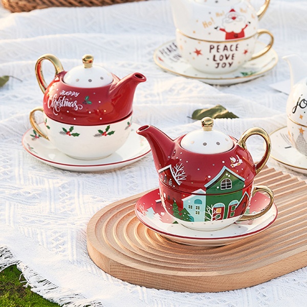 Набор чайный 3 предмета 420 мл,310 мл Елочная ветка