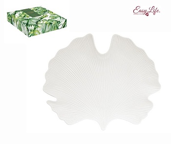 Блюдо белое 35*29см. Мадагаскар