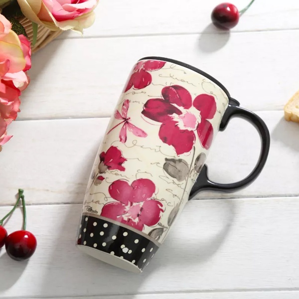 Термокружка 500мл. EVERGREEN Красные цветы