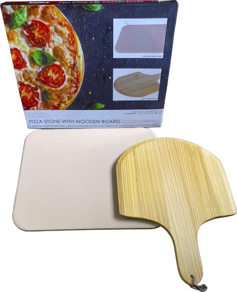 Форма для пиццы каменная 38*30*1 см + лопатка 39*29 см