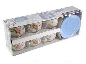 Набор чашек 220мл. 6шт Roses