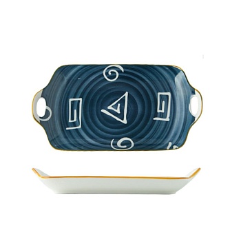 Блюдо прямоугольное 30*16,5см Морская коллекция