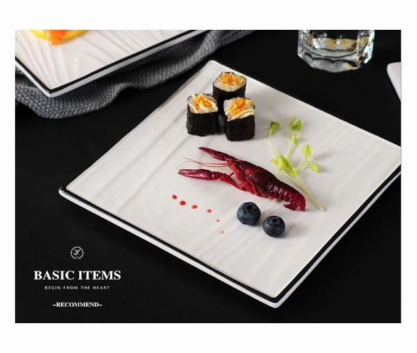 Блюдо квадратное, 30см. белое, Tree