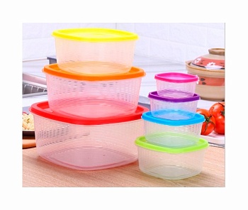 Контейнер пластик, 7 предметов 25,21,17,14,12,10,8см.