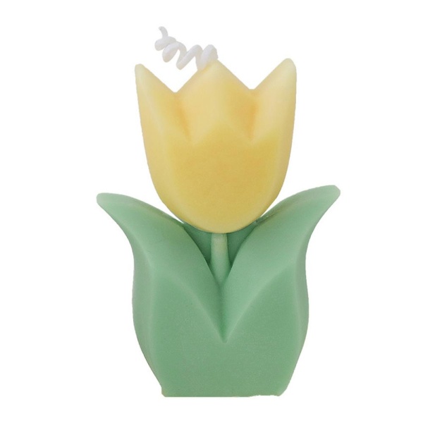 Свеча ароматическая 9*6,5 см тюльпан желтый