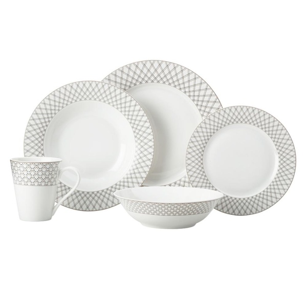 Сервиз 20 предетов 4 персоны чайно-столовый черный Jewel