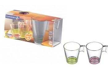 Кружка 2шт 220мл. зелёно-розовая Cupissimo