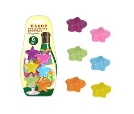 Охладитель для напитка 6шт Звездочки