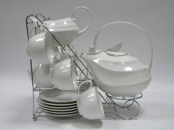 Набор кофейный 15 предметов 6 персон 110мл. Imperator Platinum