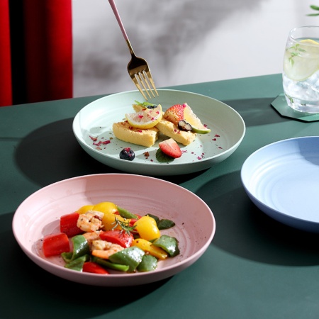 Тарелка 19см. 4шт пшеничная солома