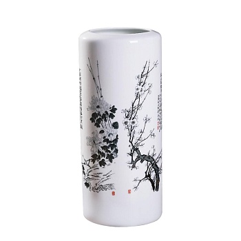Ваза керамическая 34см,белая Сакура