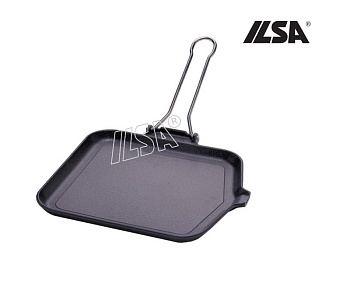 Сковорода гриль чугун 24*24см. Marinella