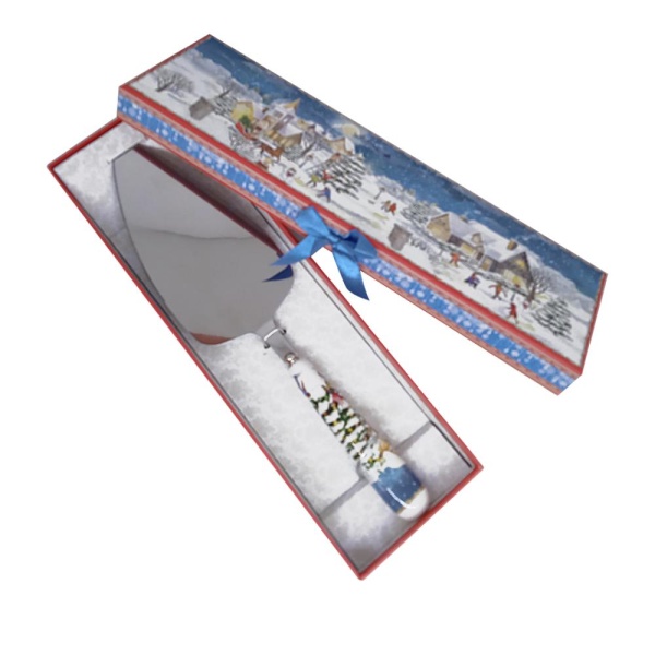 Лопатка для торта Новогодняя деревня