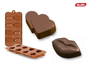 Форма для шоколада, сердце 8 ячеек силикон 10,5*21*2,5см. I