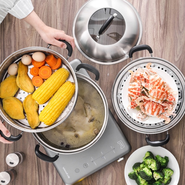 Мантоварка 32см 2 яруса+2 вкладыша+дополнительные предметы