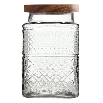 Банка квадратная 11,5*20см 2000мл акация Деревня