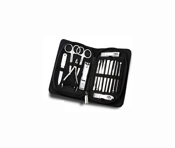 Набор маникюрный черный 15 предметов MEETCARE