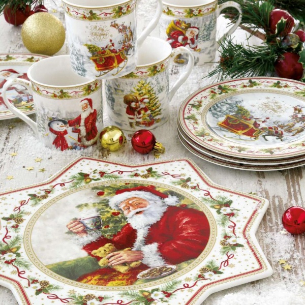 Кружка 350 мл. 4 шт.  Новогодняя коллекция