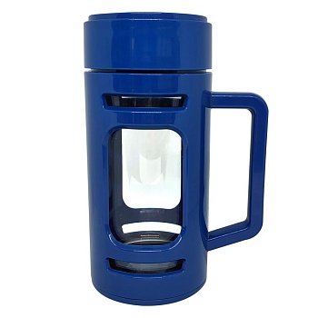 Термокружка стекло 750мл, синяя