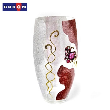 Ваза, высота 30см., Алмазная линия