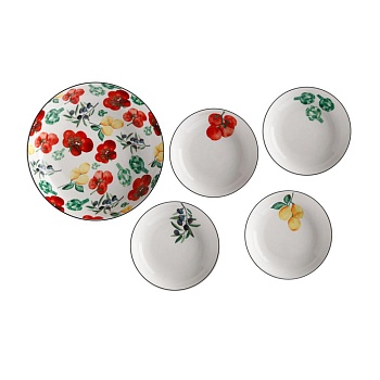 Набор тарелок закусочных 5 предметов Овощи
