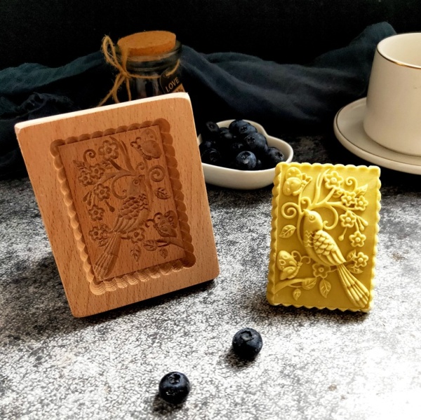 Пряничная доска 10*8*2cm дерево, Картинка птица