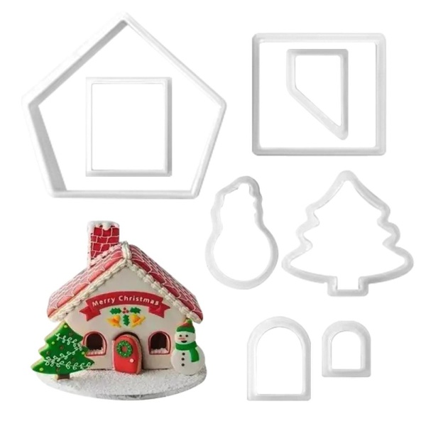 Форма для печенья, 8предметов, пластик Пряничный домик