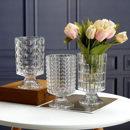 Ваза кубок, 18*11см Рельефная