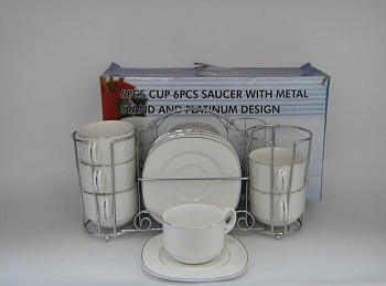 Набор чашек 12 предметов 160мл. Cypress Platinum