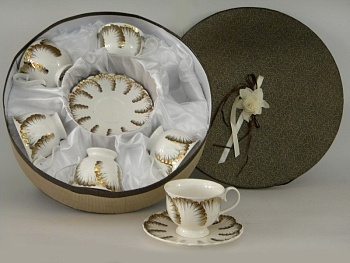 Набор чашек 6 персон Золото