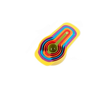 Ковши мерные пластик, 17*9см. 6шт цветные