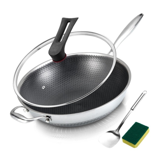 Вок 32 см. с крышкой, лопатка Kata