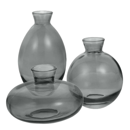 Ваза 3штуки 6-9-12см Серый